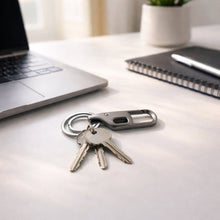 push lock metal keychain