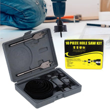 Drill Hole Cutter, Carbon Steel High Accuracy Incisive Hole Saw for Cutting PCV  (18 Pcs Set)
