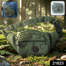 Stylish Multi-Pocket Black Waist Bag / Fanny Pack (1 Pc / Mix Design)