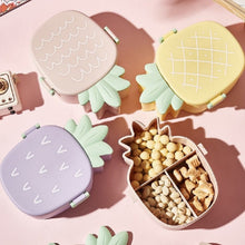 Kids Lunch Box Cute Pineapple Shaped Bento Box with Fork Spoon Snack Container