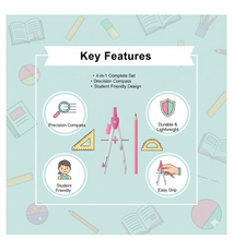 Student Geometry Compass Set (4 in 1)