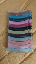 Multicolor Plastic Banana Hair Clips Set (12 Pc)