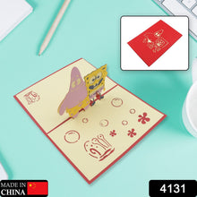 Christmas-themed 3D -up card with vibrant colors