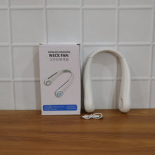 Portable Rechargeable Neck Fan (1 Pc, White Color)